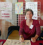 Sandrine Allier - stand Visucom - INJS Gardigan - journée Voimavoi