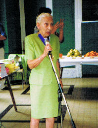 Jeanne Garric, à l'occasion d'une cérémonie en son honneur (remise de médaille)